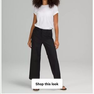 Black Lululemon City Sleek wide leg pants 28